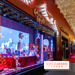 Vitrines et sapin de Noël des Galeries Lafayettes avec Clara Luciani - photos