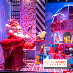 Vitrines et sapin de Noël des Galeries Lafayettes avec Clara Luciani - photos