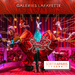 Vitrines et sapin de Noël des Galeries Lafayettes avec Clara Luciani - photos