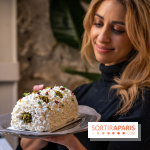 Bûche de Noël Paris-Brest pistache et tropicale de Nour Kandler - Lalla Coffee - A7C02406