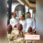 L'Oeuf de Pâques floral du George V Paris 2026 par Michael Bartocetti - les photos  - chefs - Michael Bartocetti, William Renaud, Guillaume Cabrol