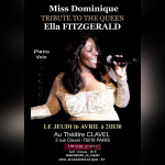 Miss Dominique en concert à Paris : hommages à Aretha Franklin et Ella Fitzgerald - Affiche CLAVEL