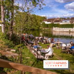 La terrasse du Moulin de Nemours, la guinguette estivale en bord de Loing 77