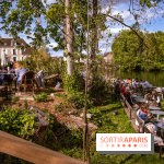 La terrasse du Moulin de Nemours, la guinguette estivale en bord de Loing 77