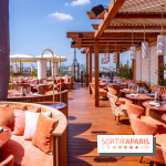 La terrasse en rooftop du Kinugawa à l'hôtel Sax Paris 7e