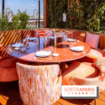 La terrasse en rooftop du Kinugawa à l'hôtel Sax Paris 7e