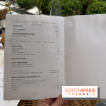 La terrasse jardin du Sax Hotel avec piscine - carte - menu
