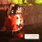 Parc de l'Étrange 2026 : Vache décorative déguisée en citrouille pour Halloween