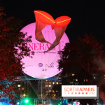 Parc de l'Étrange 2026 : Boule lumineuse rose suspendue dans la nuit