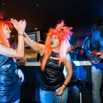 soirée, skyboard, rock band, étoile