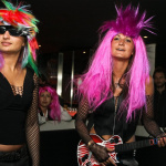 soirée, skyboard, rock band, étoile