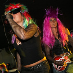 soirée, skyboard, rock band, étoile