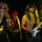 soirée, skyboard, rock band, étoile