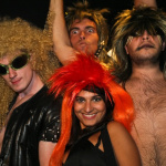 soirée, skyboard, rock band, étoile