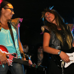 soirée, skyboard, rock band, étoile