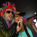 soirée, skyboard, rock band, étoile