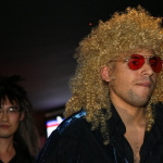 soirée, skyboard, rock band, étoile