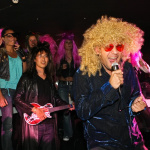 soirée, skyboard, rock band, étoile