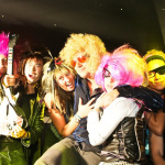 soirée, skyboard, rock band, étoile