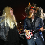 soirée, skyboard, rock band, étoile