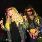 soirée, skyboard, rock band, étoile