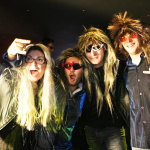 soirée, skyboard, rock band, étoile