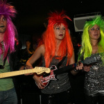 soirée, skyboard, rock band, étoile