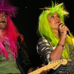 soirée, skyboard, rock band, étoile