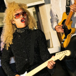 soirée, skyboard, rock band, étoile