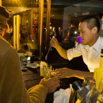 soirée, skyboard, rock band, étoile