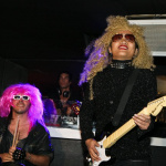 soirée, skyboard, rock band, étoile