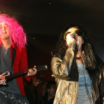 soirée, skyboard, rock band, étoile