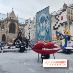La Neige à Paris - fontaine Stravinsky
