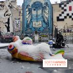 La Neige à Paris - fontaine Stravinsky