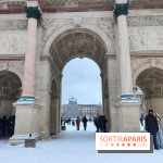 La Neige à Paris - arc de triomphe du Carrousel musée du Louvre