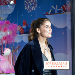 L'inauguration des vitrines de Noël 2018 du Printemps par Laëtitia Casta