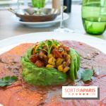 La City : : carpaccio de bœuf et avocat salsa