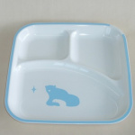 HanaBlomst : assiette carrée à compartiments, 18€