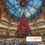 Vitrines et sapin de Noël au Galeries Lafayettes 2019 avec Virginie Efira - photos 