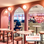 Elan café, le célèbre salon de thé rose aux Galeries Lafayette