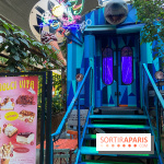 Un bar à glaces et un dessert dans un train de la Félicita