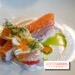 Sphère restaurant Paris 8e - saumon mi-cuit - fenouil