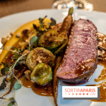 Sphère restaurant Paris 8e - filet de canette - chou de Bruxelles - mousseline potimarron