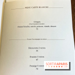 Sphère restaurant Paris 8e - carte - menu