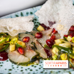 Nessia, le bistrot de chef - Paris 3e - sashimi de bar shiso vert