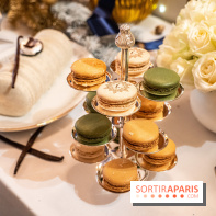 Bûche de Noël Ladurée 2022 - macarons de Noël