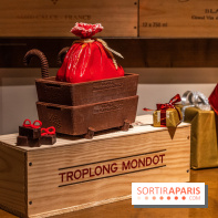 La Bûche de Noël d'Adrien Salavert aux Belles Perdrix de Troplong Mondot 2022 - hotte de vendanges du Père Noël
