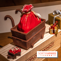 La Bûche de Noël d'Adrien Salavert aux Belles Perdrix de Troplong Mondot 2022 - hotte de vendanges du Père Noël