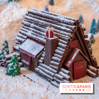 La Bûche de Noël du Plaza Athénée 2022 : le Chalet du Plaza - bûche chocolat