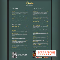 La Vela, le restaurant italien - méditerranéen de Boulogne - carte - menu